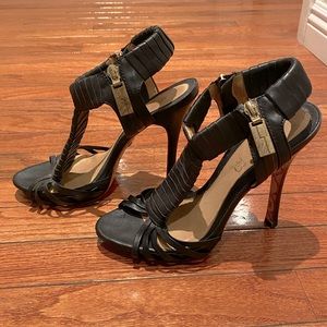 L.A.M.B. Black Strappy Heels